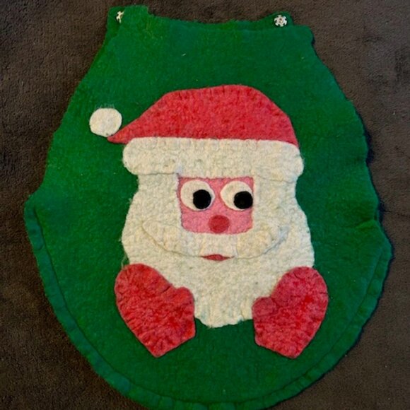 Vintage Christmas Santa Toilet Seat Cover - Picture 1 of 5